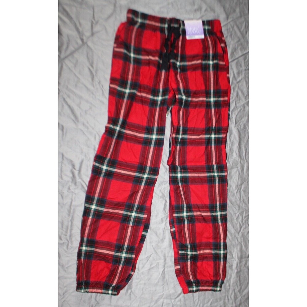 Stars Above Women's Plaid Flannel Pajama Pants Red/Black Size XS